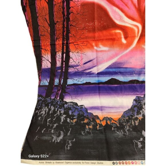 Northern Lights Inspired Fabric Panel By Frond Design Studios 24 x 44" - Picture 7 of 8